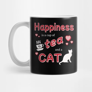 Happiness is a Cup of Tea and a Cat Mug